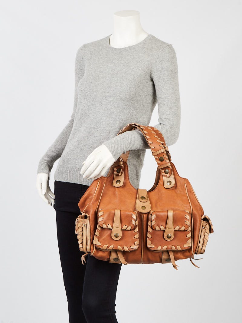 バッグ Chloe Silverrado bag leather brown y2k Chloe Brown Leather Large Silverado Bag | Yoogi's Closet