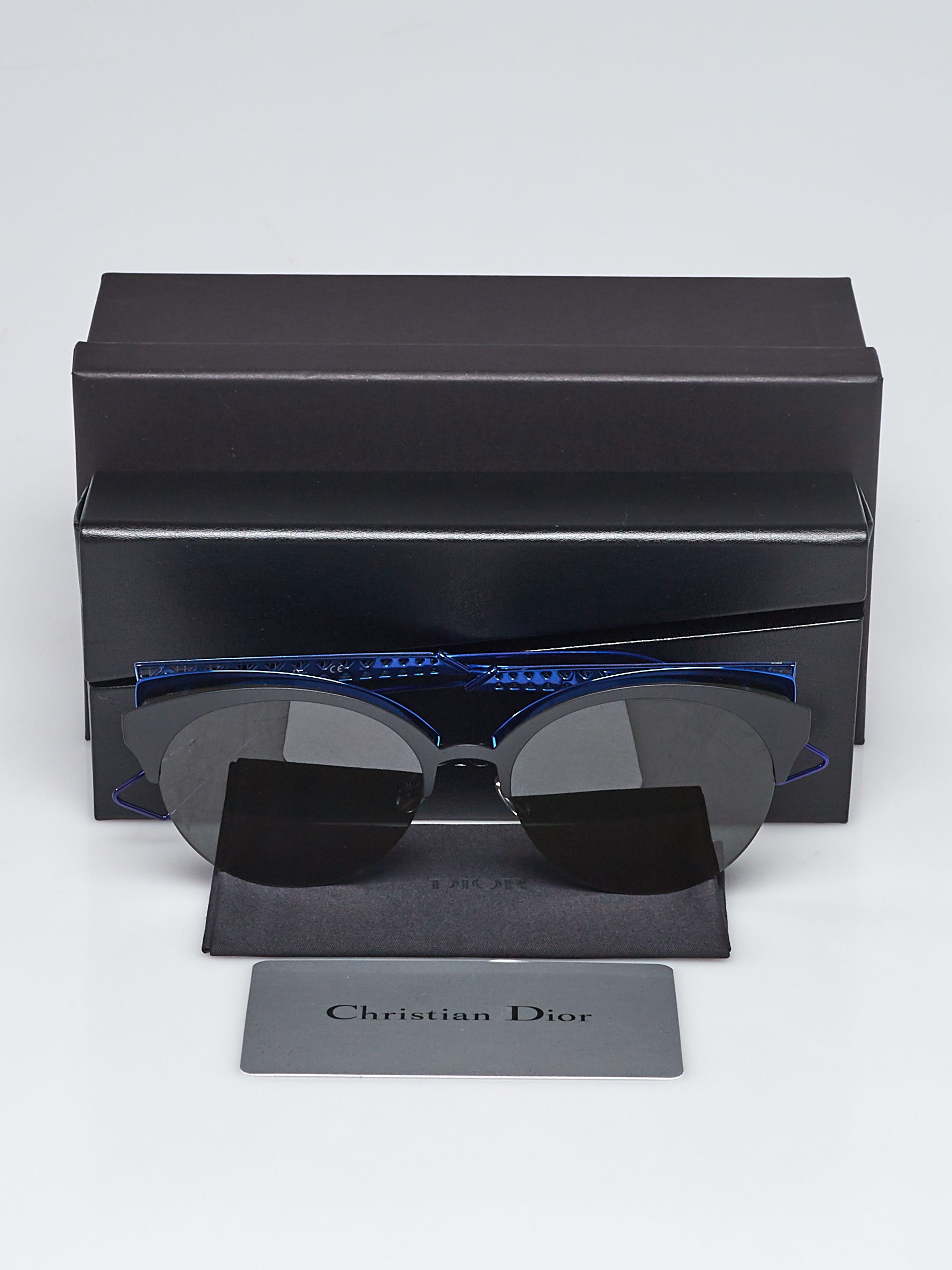 Christian Dior Blue Metal Frame Diorama Club Sunglasses | Yoogi's