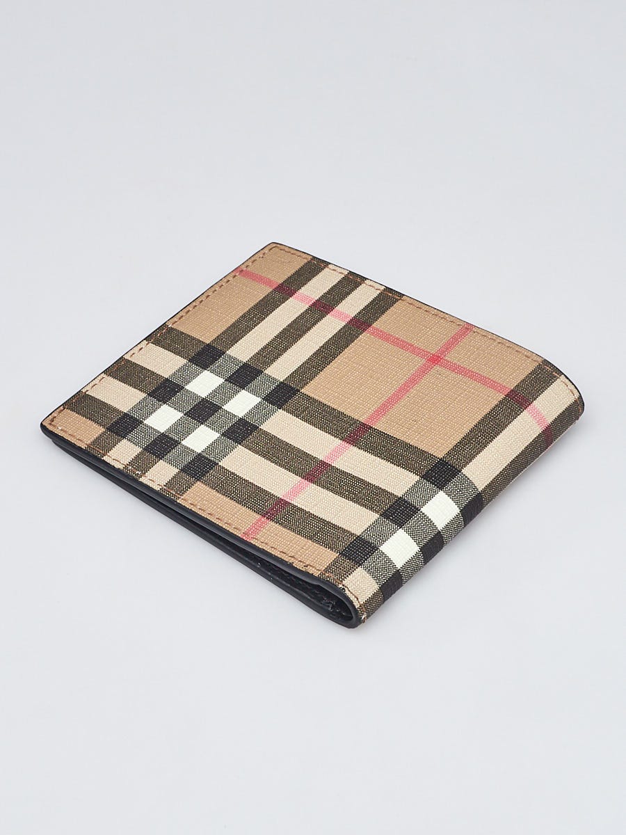 Vintage check international bifold wallet online