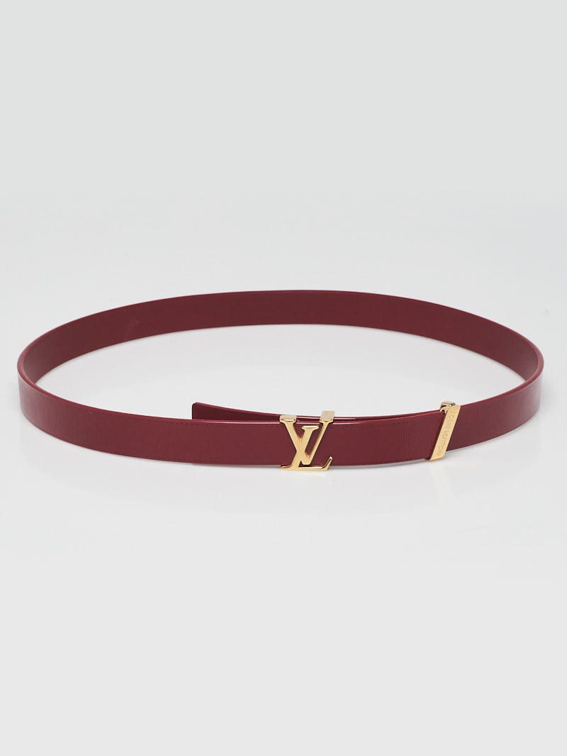 Initiales patent leather belt