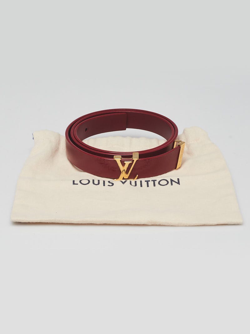 Louis Vuitton LV Initiales Belt Leather Thin Black 2020971