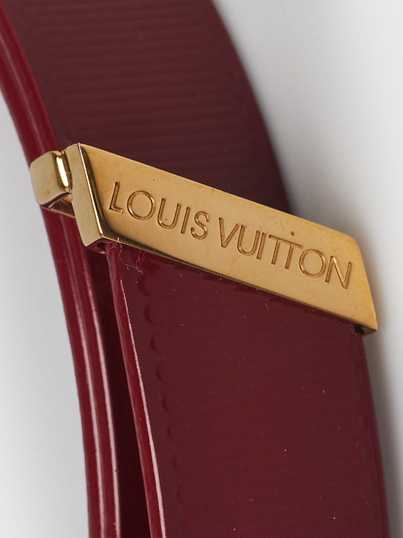 Louis Vuitton 65mm Amarante Patent Leather LV Initiales Belt Size 75/30 -  Yoogi's Closet