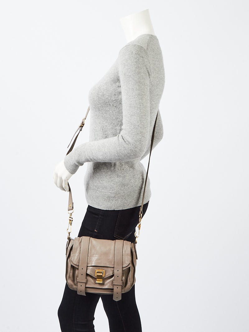 Proenza Schouler Grey Leather PS1 Pouch Bag Yoogi s Closet