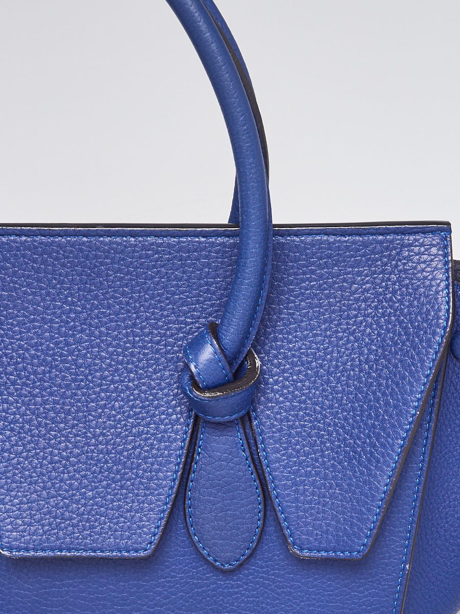 Celine Blue Grained Leather Mini Tie Tote Bag Yoogi s Closet