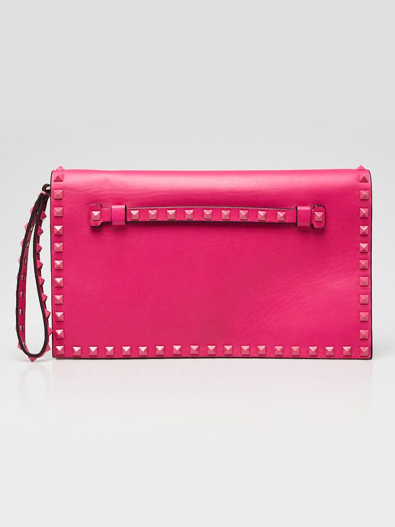 Valentino pink clutch bag deals