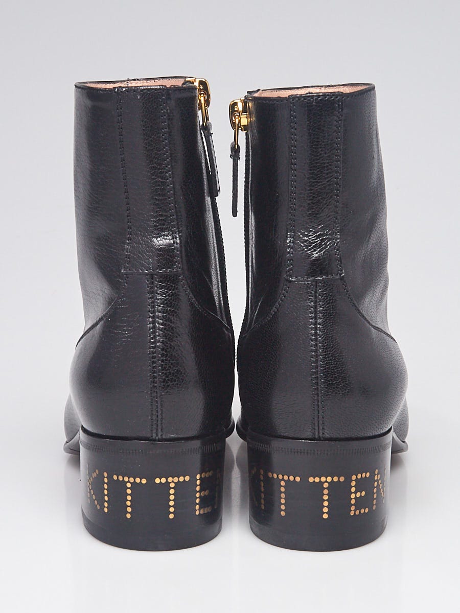 Gucci Black Leather Quentin Ankle Boots Size 6/36.5 | Yoogi's Closet