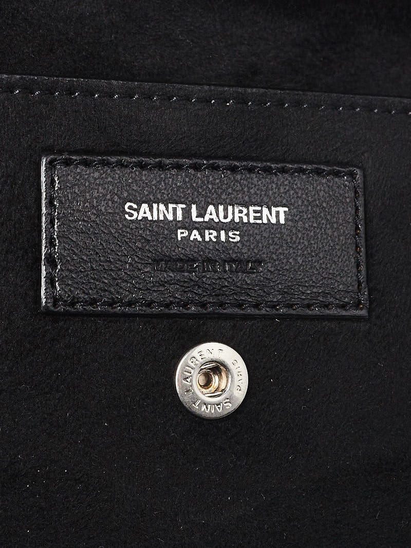 Yves Saint Laurent Black Lambskin Leather Teddy Bucket Bag