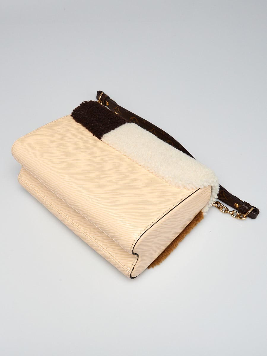 Louis Vuitton Twist Handbag Teddy Fleece with Epi Leather MM Black 187058391