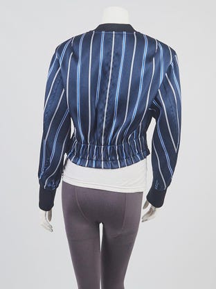 Louis Vuitton Flap Pocket Hooded Wrap Coat Night Blue. Size 34
