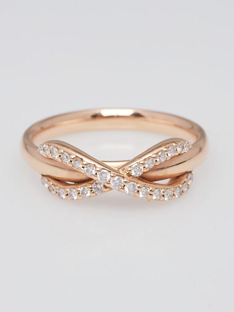 Tiffany & Co Infinity Diamond 18K Rose Gold Bracelet
