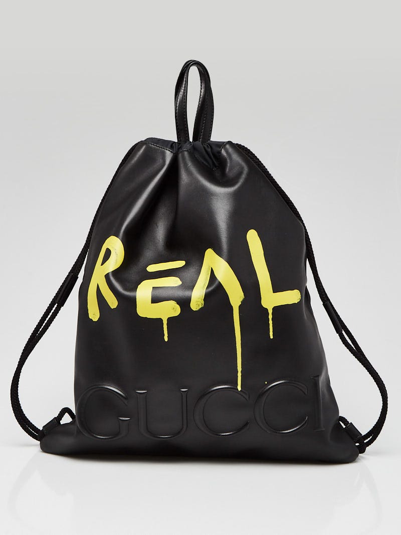 Gucci leather drawstring backpack outlet