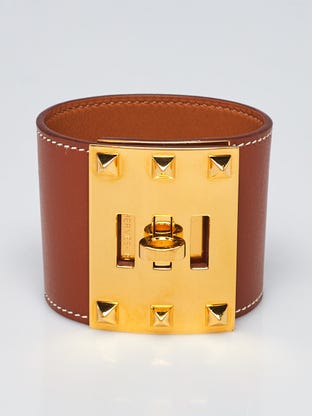 Hermes Bamboo Chevre Leather Karo GM Pouch - Yoogi's Closet