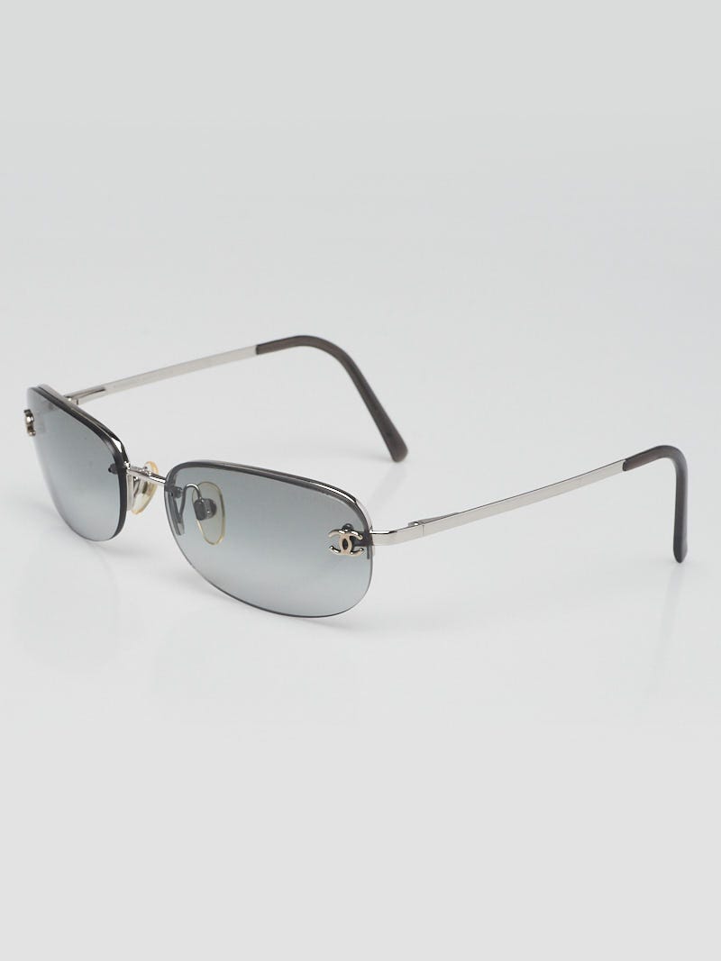 CHANEL サングラス 4099 メタルフレーム シルバー ココマーク 黒