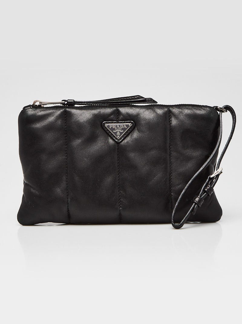 Prada sales leather clutch