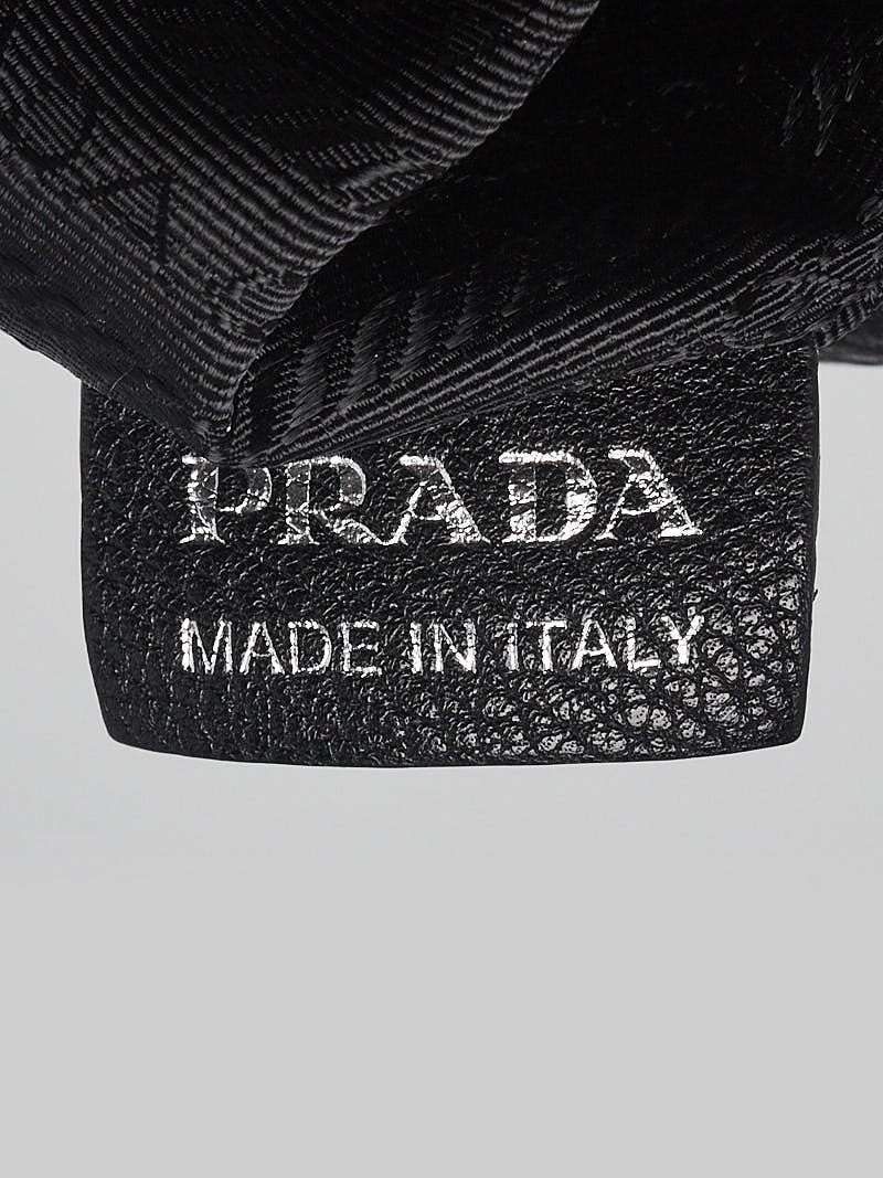 Prada Black Vitello Daino Leather Zip Top Hobo Bag BR4311 | Yoogi's Closet