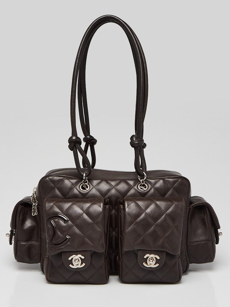 CHANEL ブラウン ヒップバッグ Chanel Brown Quilted Leather Ligne Cambon Reporter Bag
