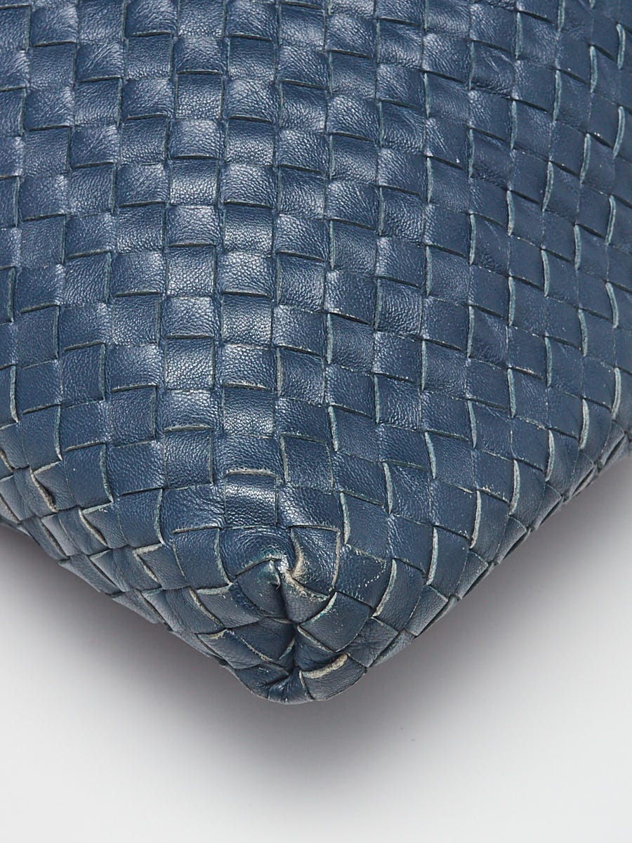 Bottega Veneta Celeste Blue Intrecciato Woven Nappa Leather