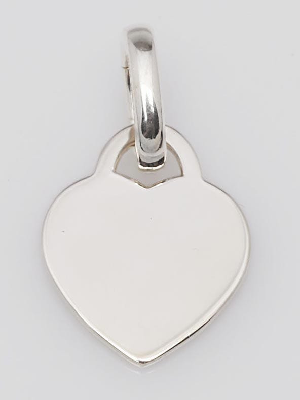 Tiffany & Co. Sterling Silver Heart Tag Charm w/ Jump Ring