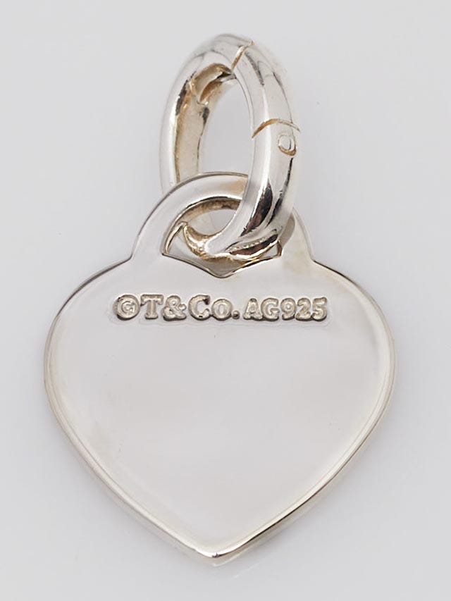 Tiffany Co. Sterling Silver Heart Tag Charm w Jump Ring Yoogi s Closet