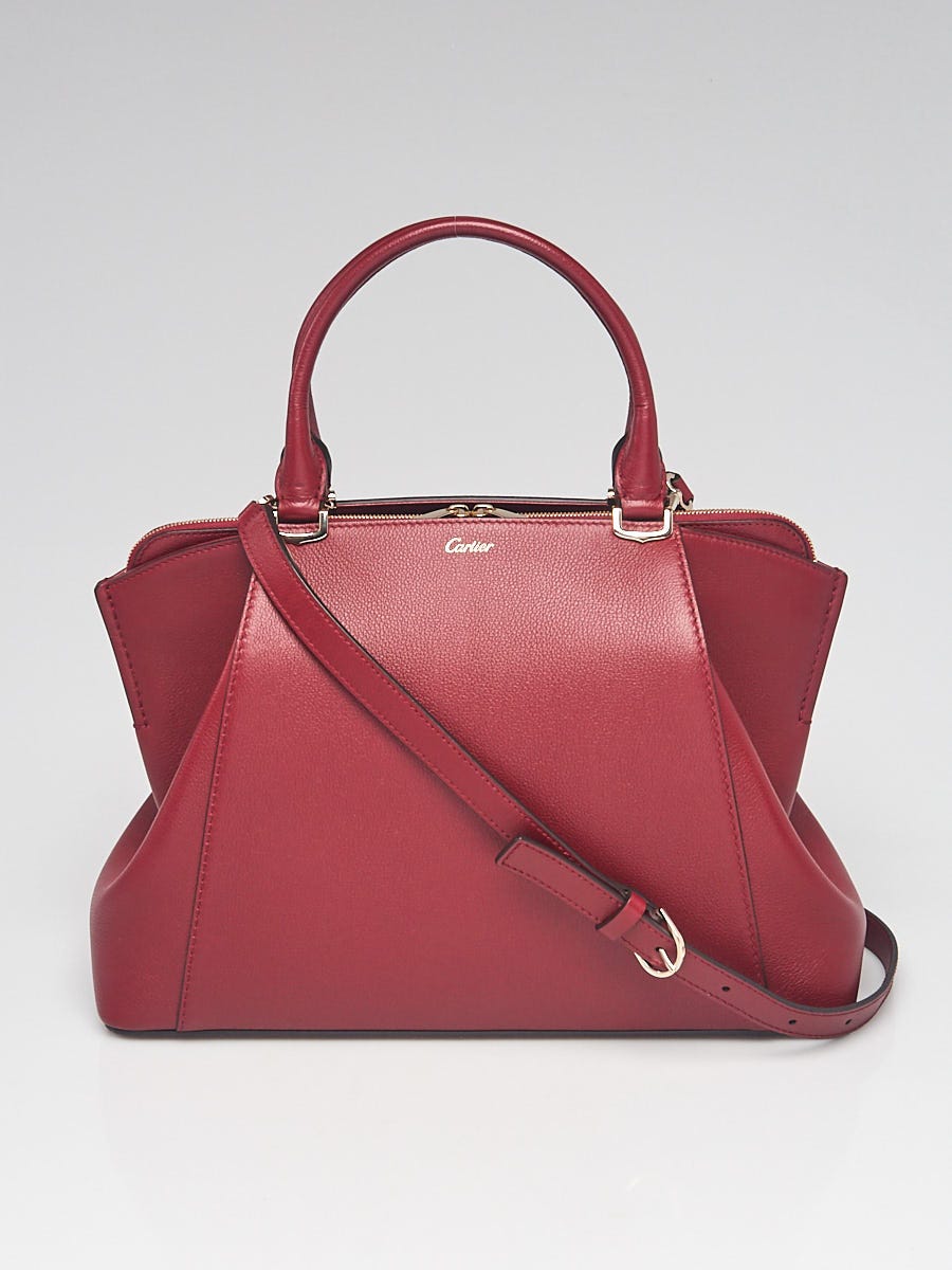Title: Must De Cartier Bordeaux Leather Shoulder Bag – Elegance By Eva