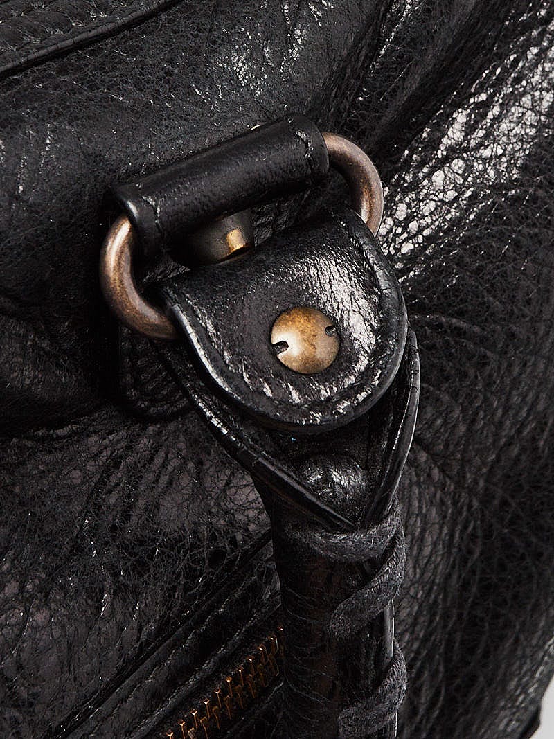 Balenciaga Black Lambskin Leather Maxi Twiggy Bag | Yoogi's Closet