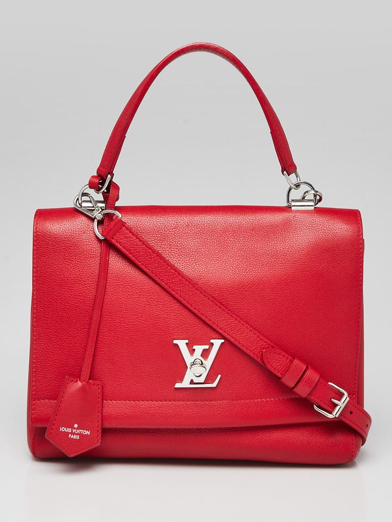 Louis Vuitton Rubis Pebbled Leather Lockme II