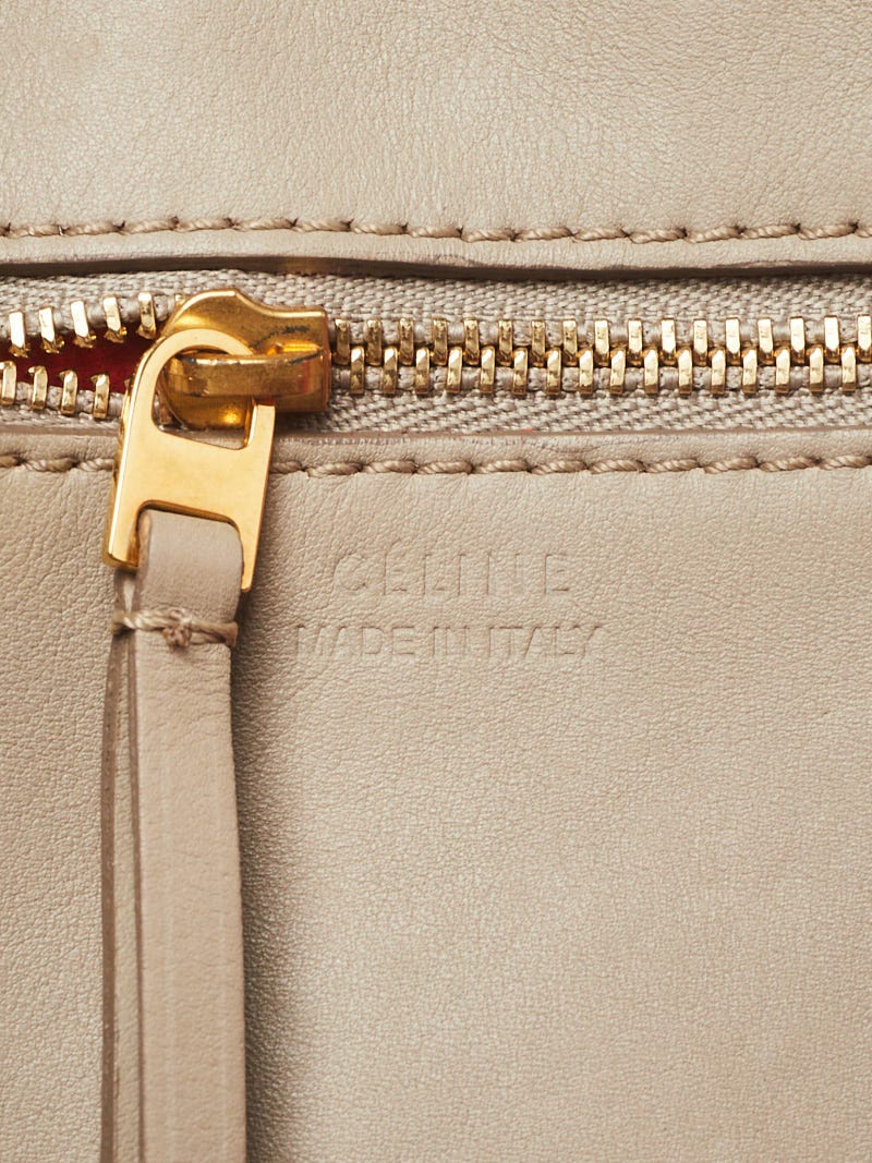 Celine Light Grey Smooth Leather Mini Tie Tote Bag