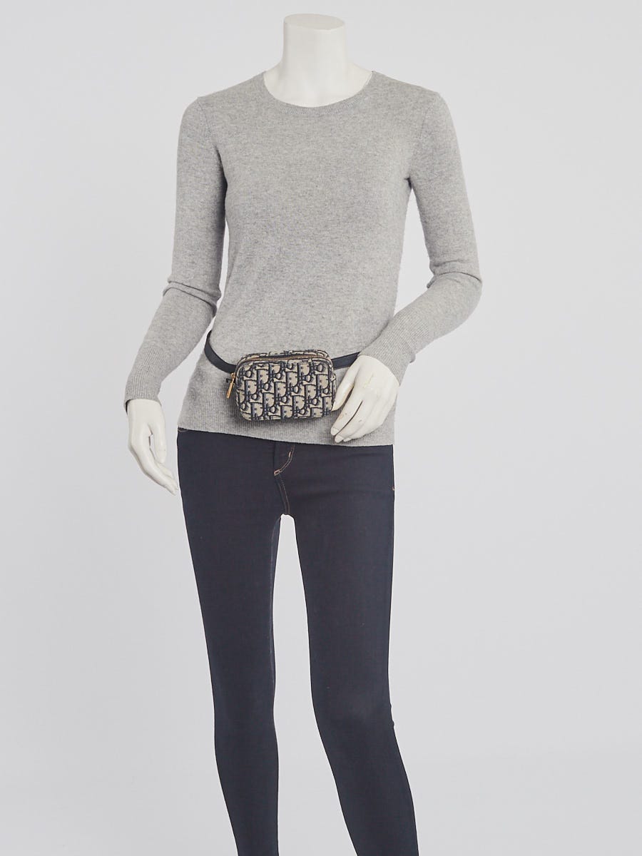 Christian Dior Blue Oblique Canvas Dior Belt Pouch Bag