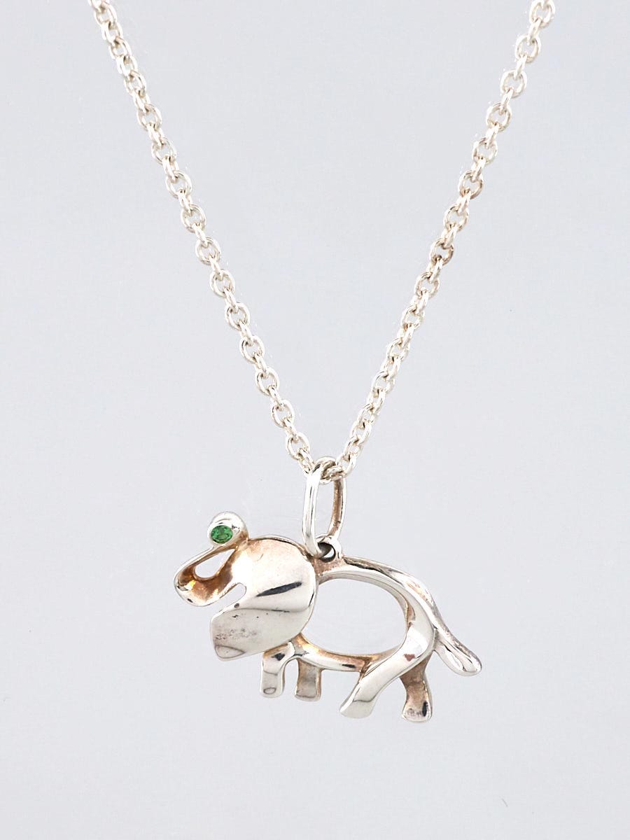 Tiffany save the wild elephant necklace hot sale