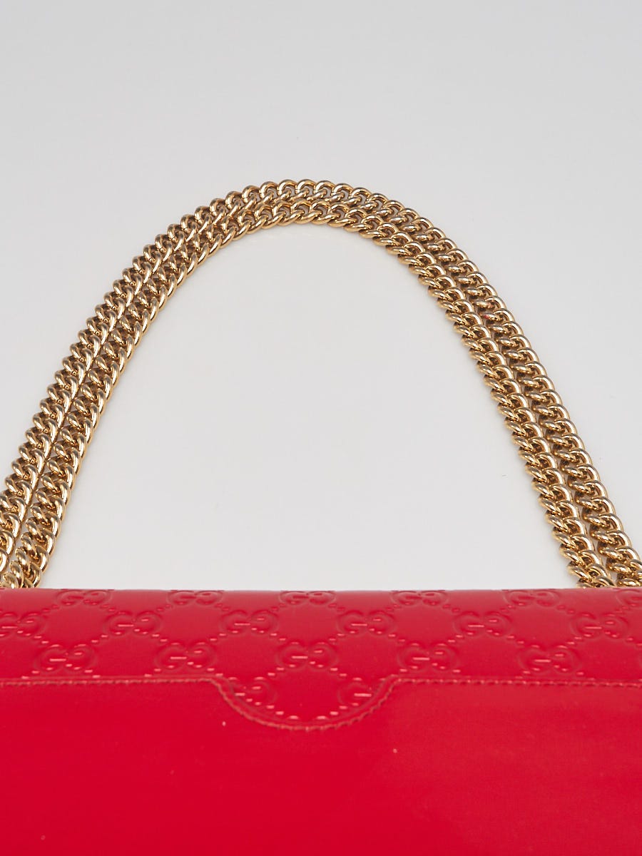 Red Guccissima Leather Padlock Bag Small QFBJUY3GRH001