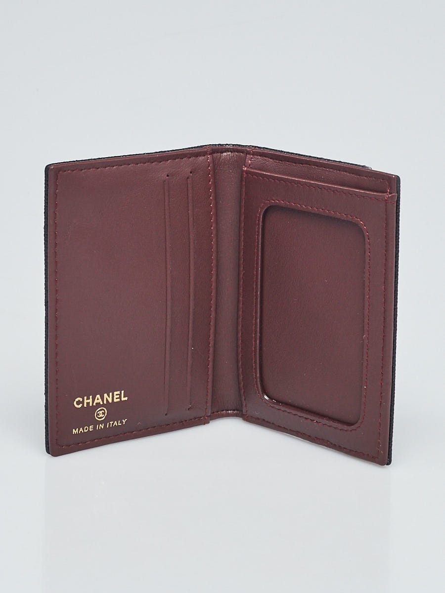 Chanel Black Quilted Caviar Leather Card Case and ID Holder