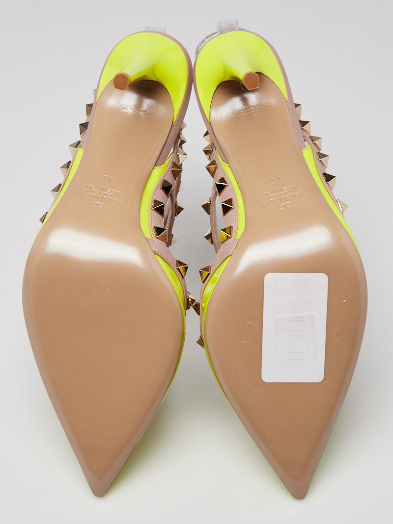 Neon yellow valentino rockstuds shop