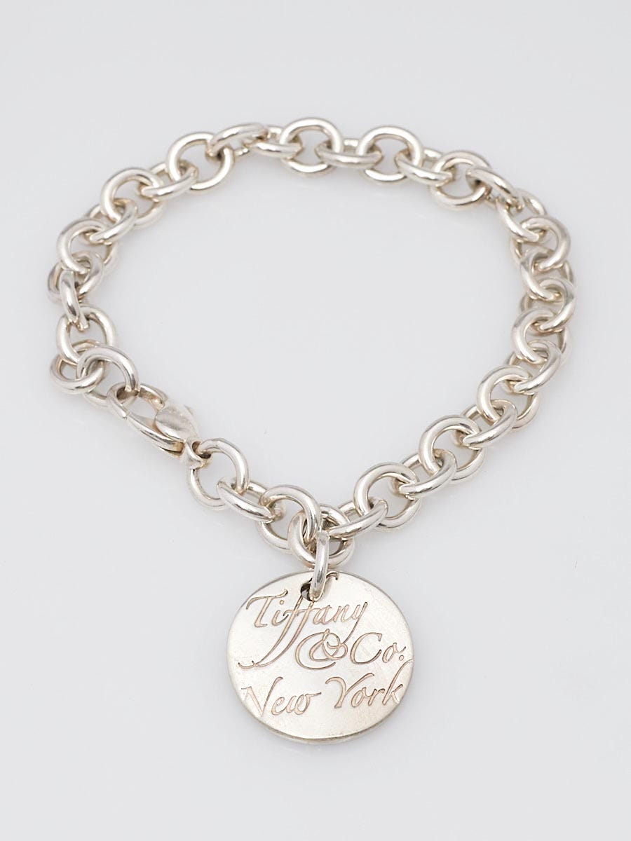 Tiffany and co best sale round tag bracelet
