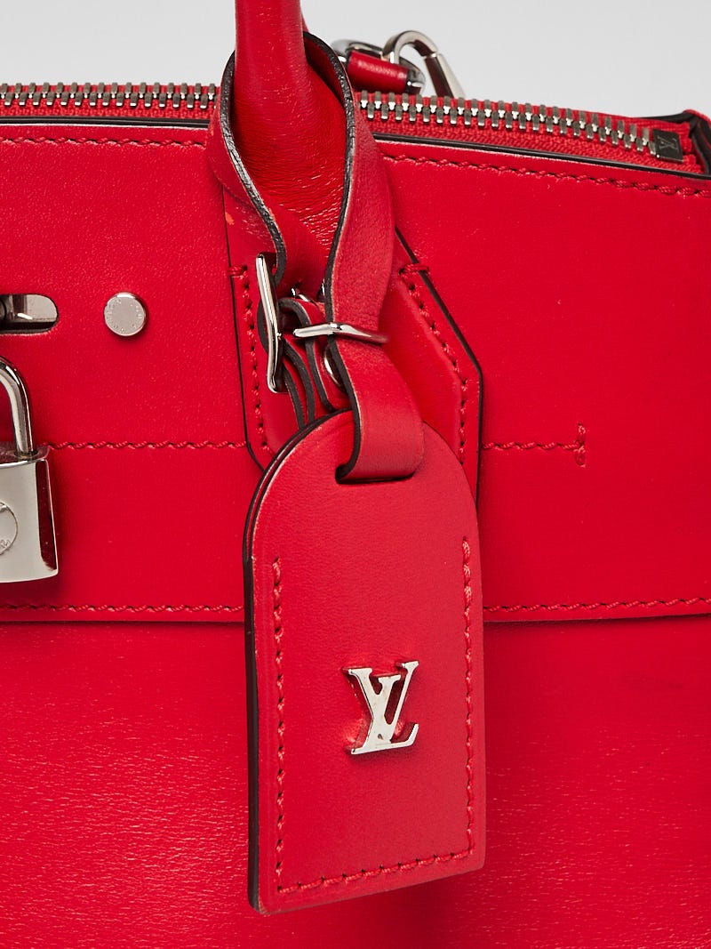 Louis Vuitton Red Smooth Leather City Steamer Mini Bag