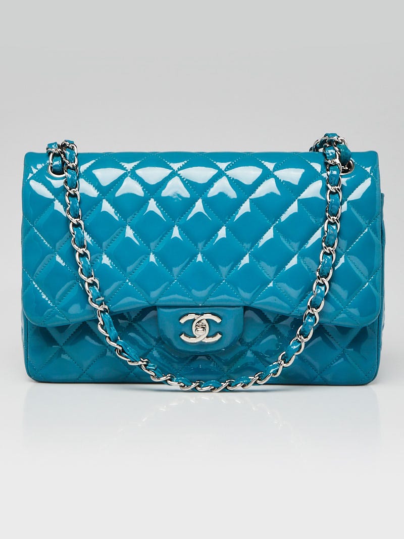Chanel - Authenticated Handbag - Patent Leather Blue for Women, Very Good Condition