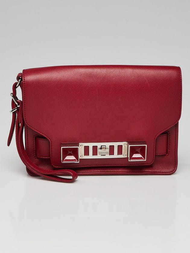 Proenza Schouler Red Leather PS11 Wristlet Clutch Bag
