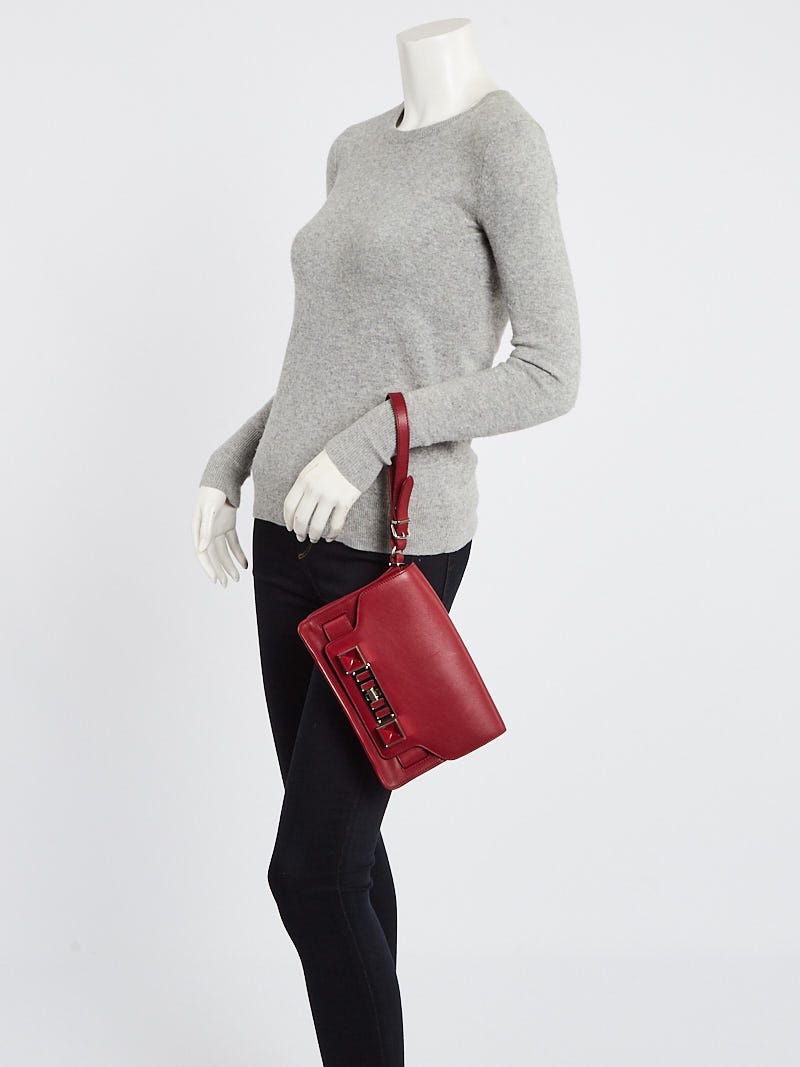 Proenza Schouler Red Leather PS11 Wristlet Clutch Bag