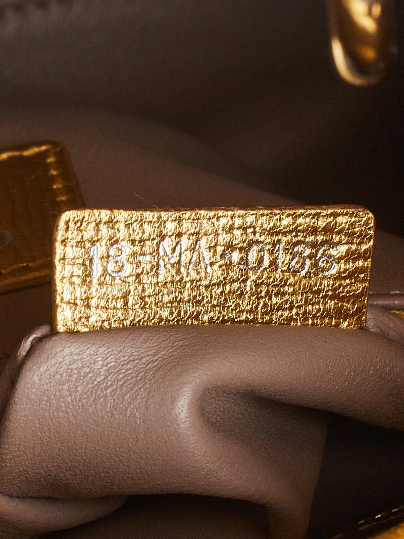 Christian Dior Gold Cannage Quilted Calfskin Leather My