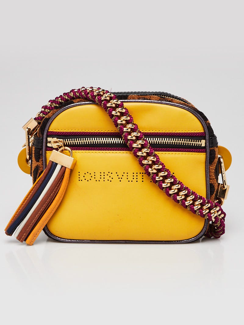 Louis Vuitton Limited Edition Yellow Leather Flight Bag Savane Bag