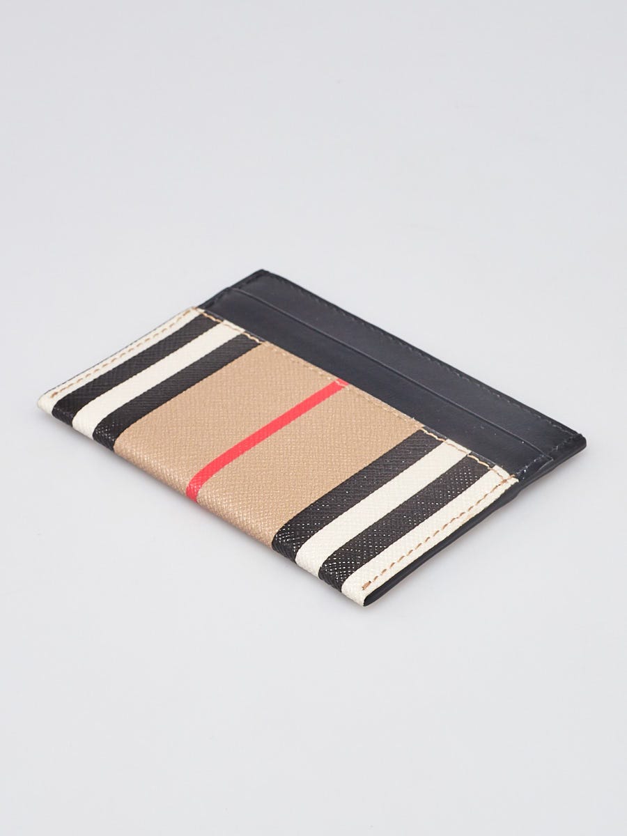 Burberry Monogram Stripe E-canvas Card Holder