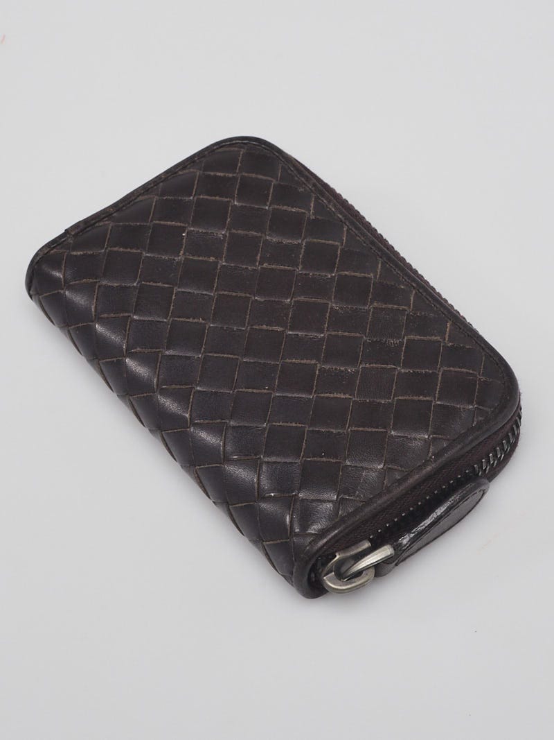 【美品】BOTTEGA VENETA INTRECCIATO ZIP COIN Bottega Veneta Coin Case Intrecciato Leather Black Coin