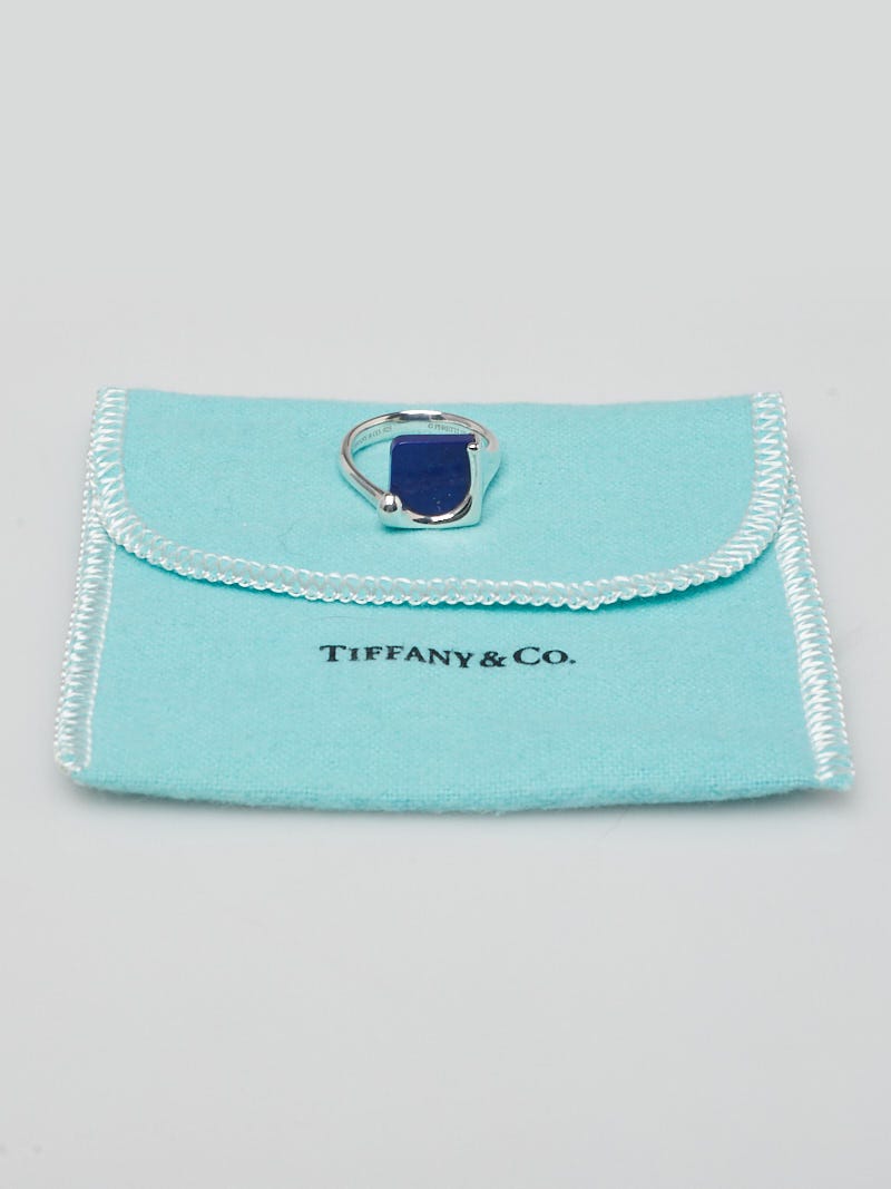 Tiffany & Co. Sterling Silver and Lapis Lazuli Splash Ring