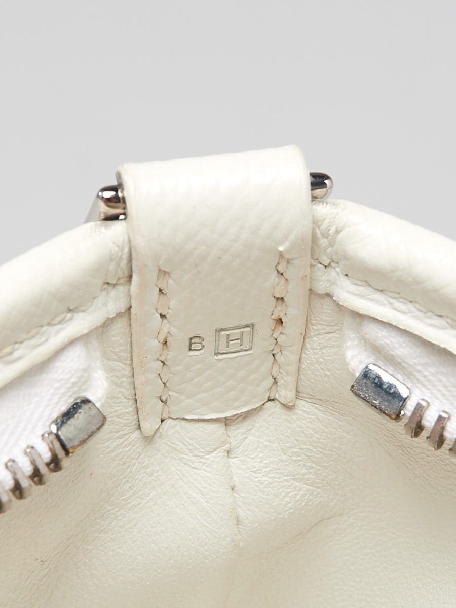 Hermes White Courchevel Leather Berlingot 23 PM Shoulder Bag
