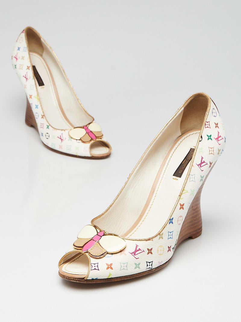 Louis Vuitton, Shoes, Louis Vuitton White Open Toe Heel