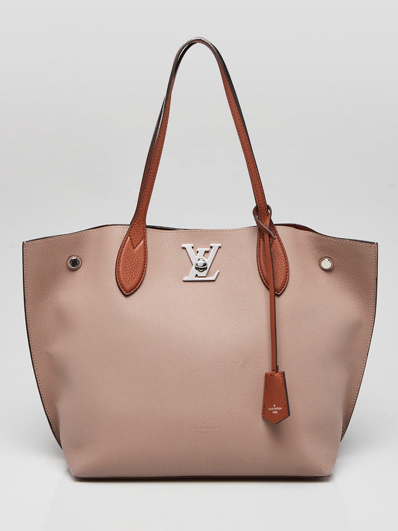 Louis Vuitton Beige Brown Leather Lockme Go Tote Bag Yoogi s Closet