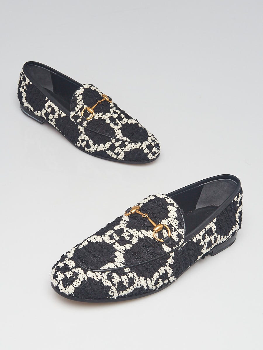 Tweed gucci loafers cheap