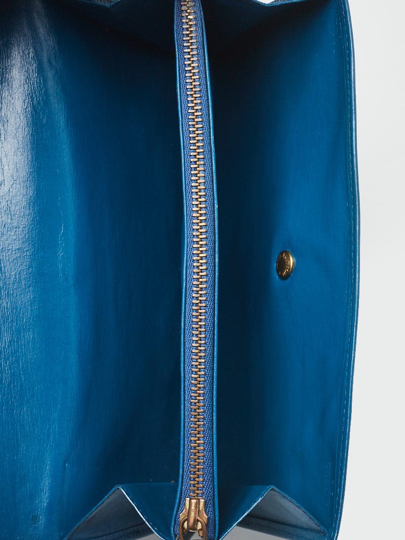 Louis Vuitton Toledo Blue Epi Leather Sarah Wallet - Yoogi's Closet