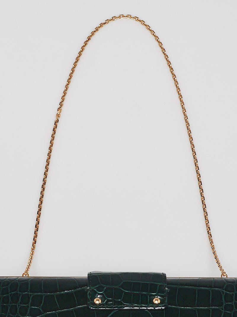Louis Vuitton Pink Matte Crocodile Minaudiere Tresor Chain Clutch Bag -  Yoogi's Closet