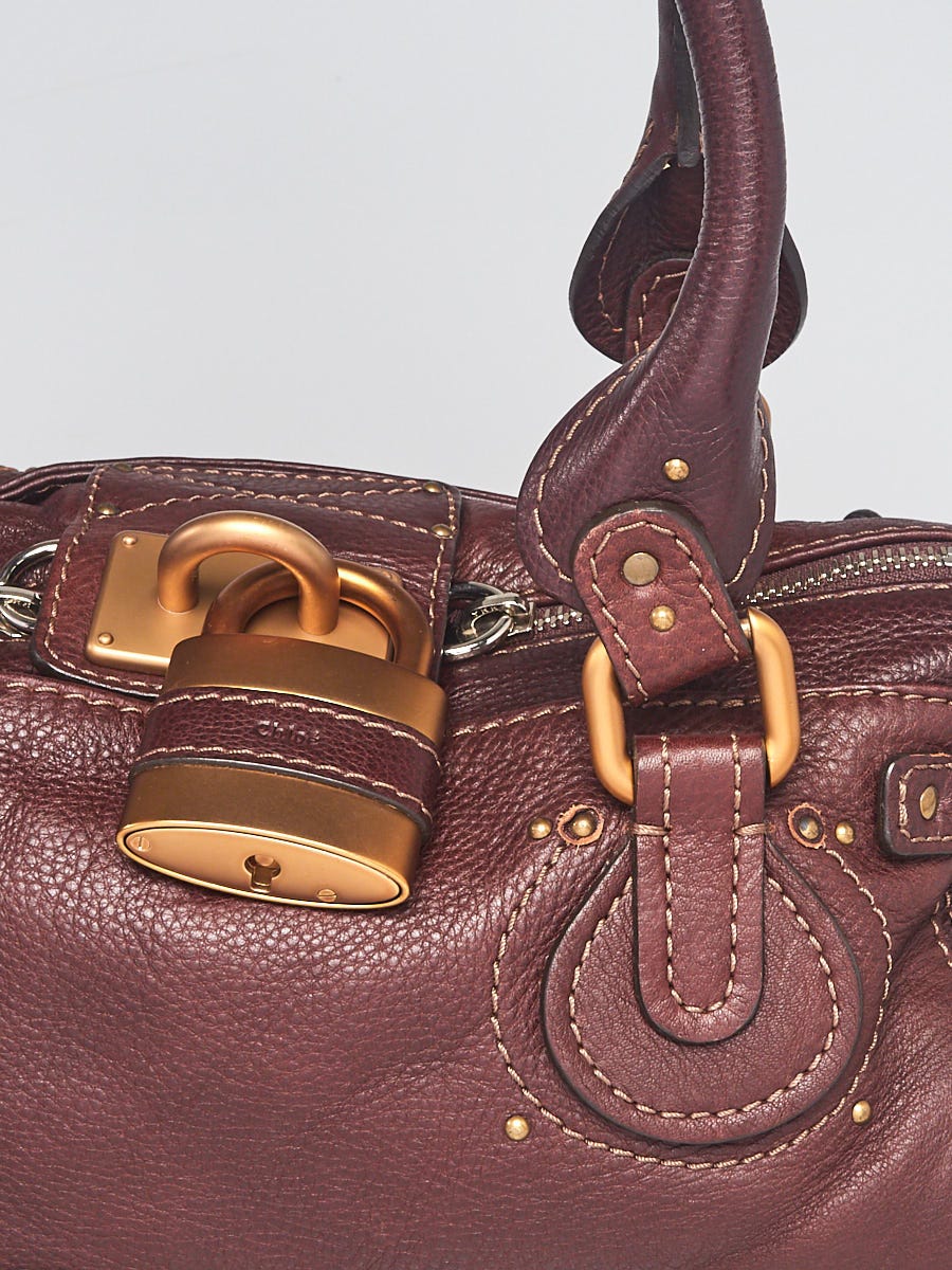 Chloe Dark Brown Leather Paddington Medium Satchel Bag Chloe Dark Brown Leather Paddington Medium Satchel Bag