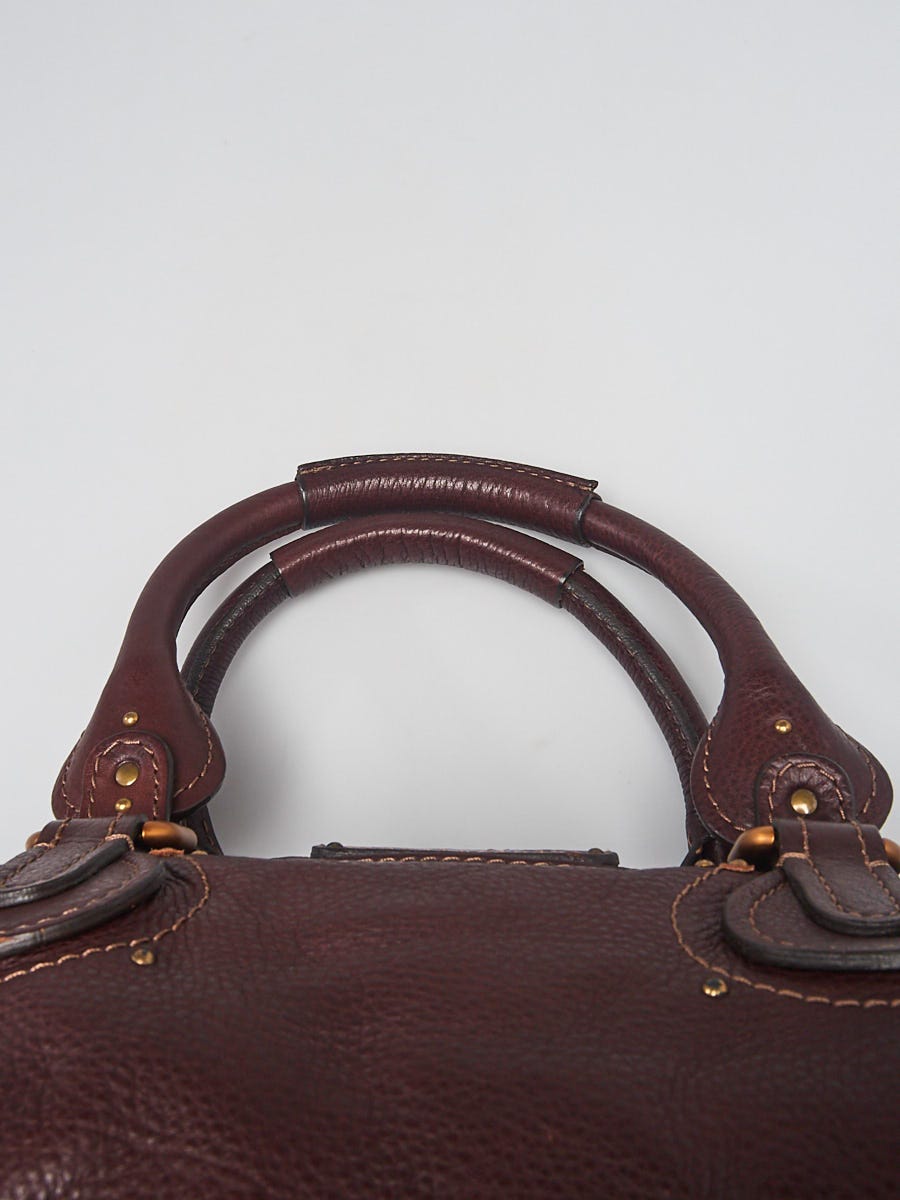Chloe Dark Brown Leather Paddington Medium Satchel Bag | Yoogi's